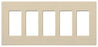 Lutron Decora-Style Wall Plate, 5-Gang, Standard, Dimmer, Designer - Satin Stone