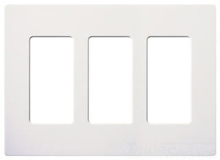 Lutron 24-Pack Screwless 3 Gang Wall Plate - White