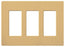Lutron Decora-Style Wall Plate, 3-Gang, Standard, Dimmer, Designer - Satin Goldstone