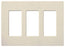 Lutron Decora-Style Wall Plate, 3-Gang, Standard, Dimmer, Designer - Satin Limestone