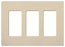 Lutron Decora-Style Wall Plate, 3-Gang, Standard, Dimmer, Designer - Satin Stone