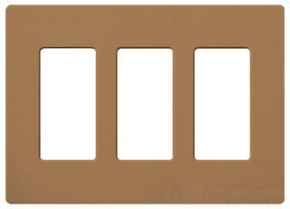 Lutron Decora-Style Wall Plate, 3-Gang, Standard, Dimmer, Designer - Satin Terracotta