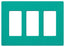 Lutron Decora-Style Wall Plate, 3-Gang, Standard, Dimmer, Designer - Satin Turquoise