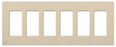 Lutron Decora-Style Wall Plate, 6-Gang, Standard, Dimmer, Designer - Satin Stone