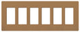 Lutron Decora-Style Wall Plate, 6-Gang, Standard, Dimmer, Designer - Satin Terracotta