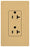 Lutron Duplex Outlet, 125 VAC at 60 Hz, 20A, 2-Pole, 3-Wire, 5-20R, Grounding Dimming Receptacle - Satin Goldstone