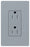 Lutron Duplex Outlet, 125 VAC at 60 Hz, 20A, 2-Pole, 3-Wire, 5-20R, Tamper Resistant, Grounding Dimming Receptacle - Satin Bluestone