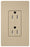 Lutron Duplex Outlet, 125 VAC at 60 Hz, 20A, 2-Pole, 3-Wire, 5-20R, Tamper Resistant, Grounding Dimming Receptacle - Satin Desert Stone