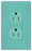Lutron Duplex Outlet, 125 VAC at 60 Hz, 15A, 2-Pole, 3-Wire, 5-15R, Tamper Resistant, Grounding Dimming Receptacle - Satin Sea Glass