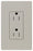 Lutron Duplex Outlet, 125 VAC at 60 Hz, 20A, 2-Pole, 3-Wire, 5-20R, Tamper Resistant, Grounding Dimming Receptacle - Satin Stone