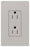 Lutron Duplex Outlet, 125 VAC at 60 Hz, 15A, 2-Pole, 3-Wire, 5-15R, Tamper Resistant, Grounding Dimming Receptacle - Satin Taupe