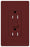 Lutron GFCI Outlet, Duplex w/ LED Indicator Light, 5-15R, 15A, 125V, 2-Pole, 3-Wire, Back Wired, Commercial/Residential Grade - Satin Merlot