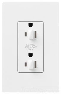 Lutron Duplex Outlet, 120/125 VAC at 60 Hz, 15A, 5-15R, Commercial/Residential/Specification Grade Dimming Receptacle - Satin Mocha Stone