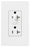 Lutron Duplex Outlet, 120/125 VAC at 60 Hz, 20A, 5-20R, Commercial/Residential/Specification Grade Half Dimming Receptacle - Satin Sienna
