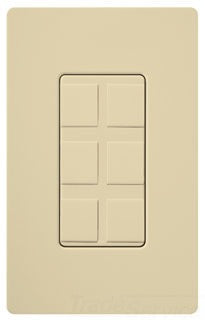 Lutron Specialty Wall Plate, 6-Port Claro Insert Filler - Gloss Ivory
