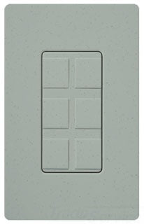 Lutron Non-Decora Wall Plate, 6-Port Designer Frame - Satin Bluestone