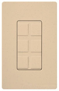 Lutron Non-Decora Wall Plate, 6-Port Designer Frame - Satin Desert Stone