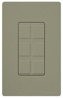 Lutron Non-Decora Wall Plate, 6-Port Designer Frame - Satin Greenbriar