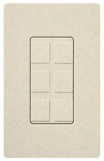 Lutron Non-Decora Wall Plate, 6-Port Designer Frame - Satin Limestone