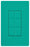 Lutron Non-Decora Wall Plate, 6-Port Designer Frame - Satin Turquoise