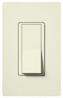 Lutron General Purpose Switch, 15A, 120 VAC at 60 Hz, 4-Way, Back Wired, Illuminated Rocker - Satin Biscuit
