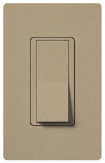 Lutron General Purpose Switch, 15A, 120/277 VAC at 60 Hz, 3-Way, Back Wired, Standard Rocker - Satin Mocha Stone