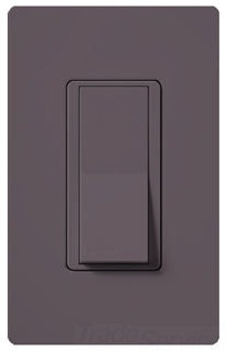 Lutron General Purpose Switch, 15A, 120/277 VAC at 60 Hz, 3-Way, Back Wired, Standard Rocker - Satin Plum