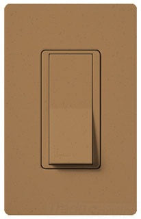 Lutron General Purpose Switch, 15A, 120/277 VAC at 60 Hz, 3-Way, Back Wired, Standard Rocker - Satin Terracotta