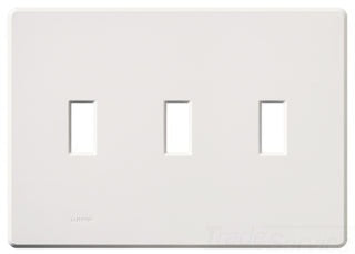 Lutron Specialty Wall Plate, Fassada 3-Gang - White
