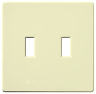 Lutron Specialty Wall Plate, Fassada 2-Gang Toggle - Almond