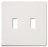 Lutron Specialty Wall Plate, Fassada 2-Gang Toggle - White