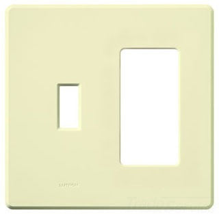 Lutron Specialty Wall Plate, Fassada 2-Gang Toggle/Dimmer - Almond