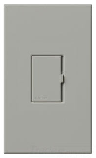 Lutron Preset Wall Dimmer, 120 VAC at 60 Hz, 600 VA/600W, 1-Pole/Multi-Location, Linear Slide w/ Tap On/Off Switch - Matte Gray
