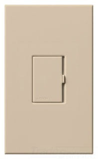 Lutron Preset Wall Dimmer, 120 VAC at 60 Hz, 1000 VA/1000W, 1-Pole/Multi-Location, Linear Slide w/ Tap On/Off Switch - Matte Taupe
