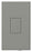 Lutron Auxiliary Electronic Dimmer Tap Switch, 120 VAC at 60 Hz, 8.3A, Multi-Location On/Off - Matte Gray