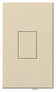 Lutron Auxiliary Electronic Dimmer Tap Switch, 120 VAC at 60 Hz, 8.3A, Multi-Location On/Off - Matte Light Almond