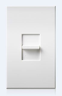 Lutron LED Dimmer, 120 VAC at 60 Hz, 16A, 1-Pole w/ Neutral, Slide to Off, 3-Wire Fluorescent - Matte Light Almond