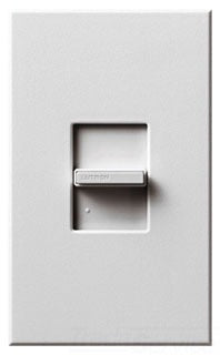 Lutron LED Dimmer, 120 VAC at 60 Hz, 8A, 3-Way w/ Neutral, Preset Slide On/Off Switch, 3-Wire Fluorescent - Matte Gray