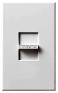 Lutron LED Dimmer, 120/277 VAC, 0 to 10 VDC, 16A (Electronic Ballast), 1-Pole, Linear Slide to Off Switch, Fluorescent, LED - Matte Ivory