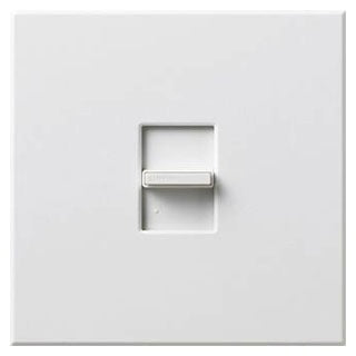 Lutron Wall Dimmer, 120 VAC at 60 Hz, 2000W, 1-Pole/3-Way, Preset Linear Slide On/Off Switch, Incandescent/Halogen - Matte White