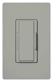 Lutron Wall Dimmer, Rocker w/ Tap On/Off, Fade to Off Switch, 1-Pole/Multi-Location, 120 VAC at 60 Hz, Electronic Low Voltage, 600W - Gloss Gray