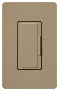 Lutron Companion Wall Dimmer, 8.3A, 120 VAC at 60 Hz, Rocker w/ Tap On/Off, Fade to Off Switch, Multi-Location - Satin Mocha Stone