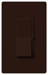 Lutron LED Dimmer, 120 VAC at 60 Hz, 150W (CFL/LED), 600W (Incandescent), 1-Pole/3-Way, Paddle On/Off Switch w/ Linear Preset Slide, Wall Box - Gloss Brown