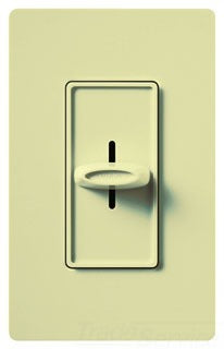 Lutron Wall Dimmer, 120VAC at 60 Hz, 600W, 1-Pole, Slide to Off - Gloss Almond (Clamshell Pack)