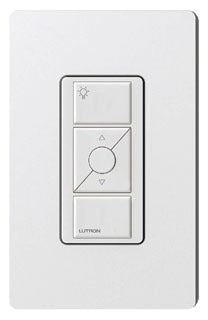 Lutron Light Switch, 20 VDC 3-Button Wall Mount, Raise/Lower - Gloss Black
