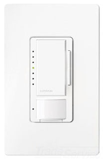 Lutron LED Dimmer, 1-Pole/3-Way/Multi-Location Maestro CFL/LED/Incandescent/Halogen w/ Wallplate - Gloss White