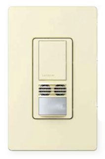 Lutron Motion Sensor, 120 to 277V at 50/60Hz, 6A, Occupancy/Vacancy - Gloss White