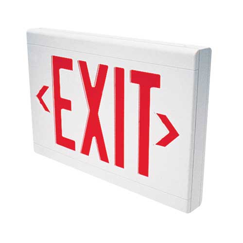 Dual-Lite LXURW-2C LED Exit Sign, Red Letters AC Only Low Profile Sing ...