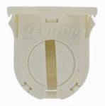 Leviton Fluorescent Lampholder, 600V 660W, Small Bi-Pin Base, Short Profile, Turn, Snap-In - White