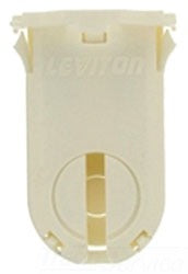 Leviton Fluorescent Lampholder, 600V 660W, G13 Medium Bi-Pin Base, Tall Profile, Turn, Snap-In - White